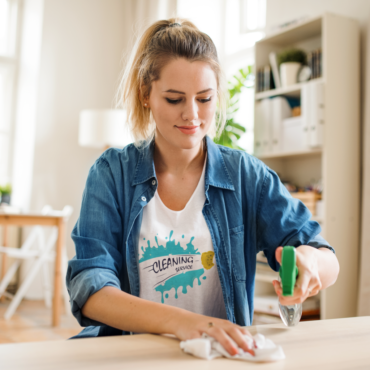 heathered tee mockup of a woman cleaning a table m13513 r el2 1024x1024 1